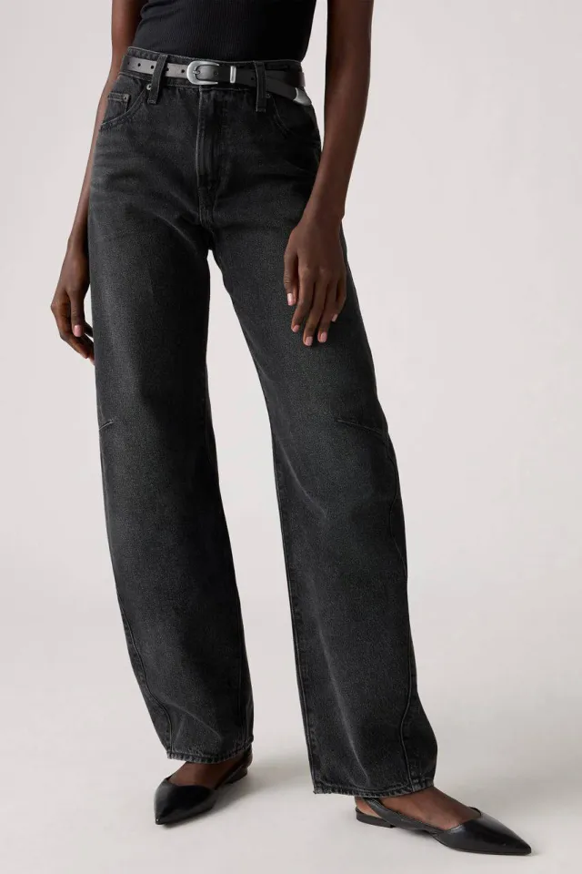 Levi's BAGGY DAD BARREL barrel jeans black denim