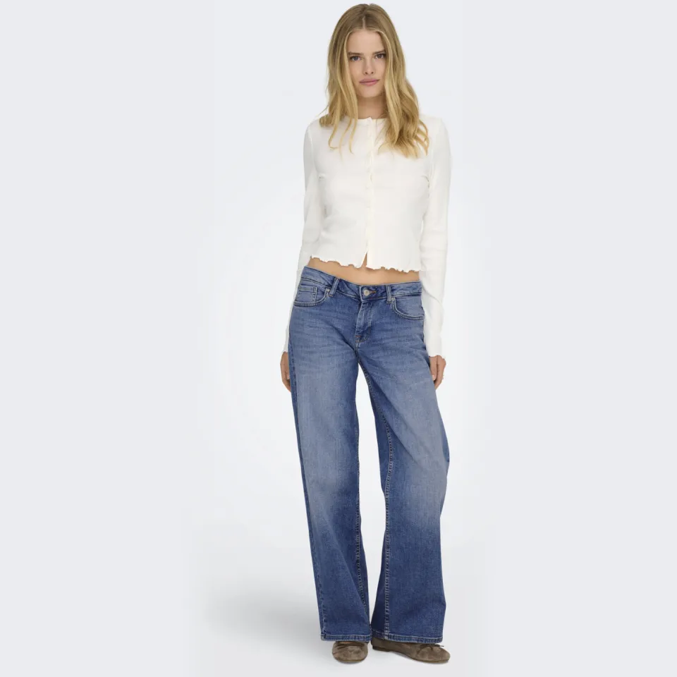 Only straight leg jeans medium blue denim