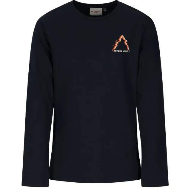 Retour Jeans longsleeve met backprint donkerblauw