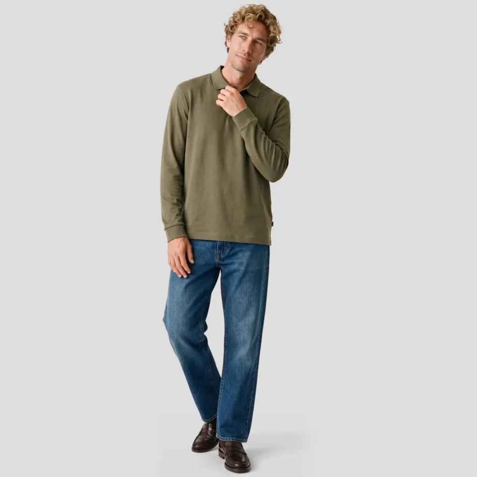 Boss regular fit polo met logo - groen, foto 3