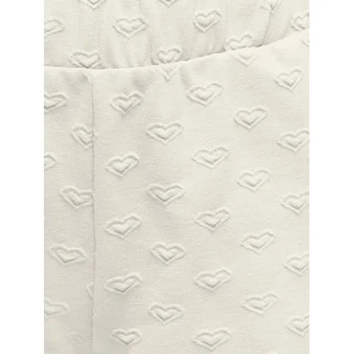 Only wide leg short met hartjes ecru, foto 3
