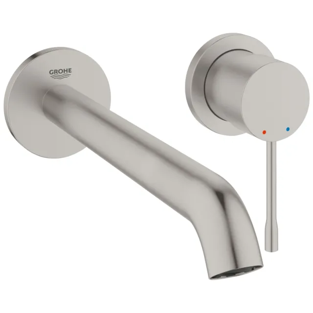 Grohe Essence wastafelkraan inbouw supersteel RVS Look