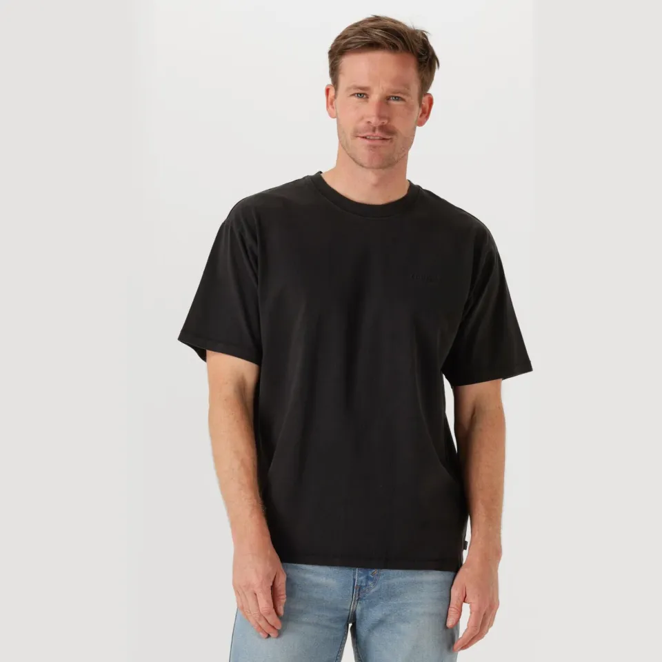 Levi's T-shirt met labelstitching MINERAL BLACK