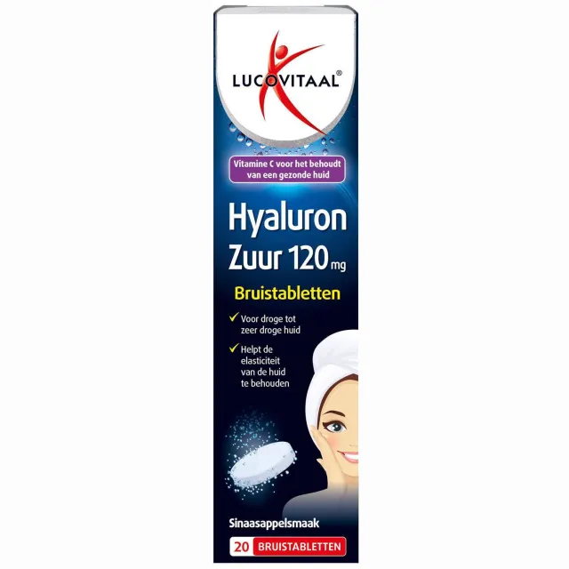 Lucovitaal Hyaluronzuur bruistablet met sinaasappelsmaak