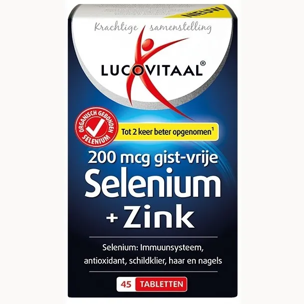 Lucovitaal Selenium + Zink 200 mcg gistvrij tabletten, foto 2