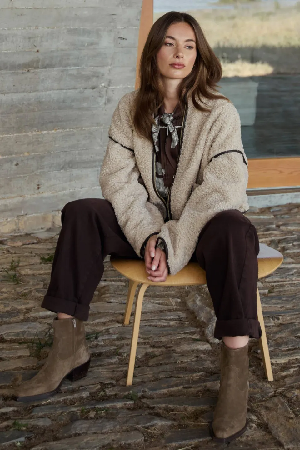 NUKUS teddy jas - beige, foto 4
