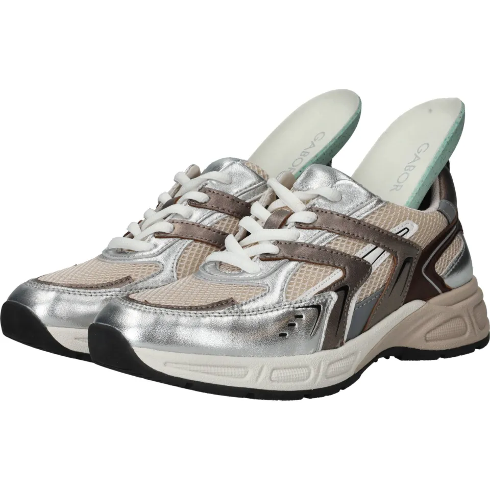 Gabor Sneakers Dames Zilver, foto 5