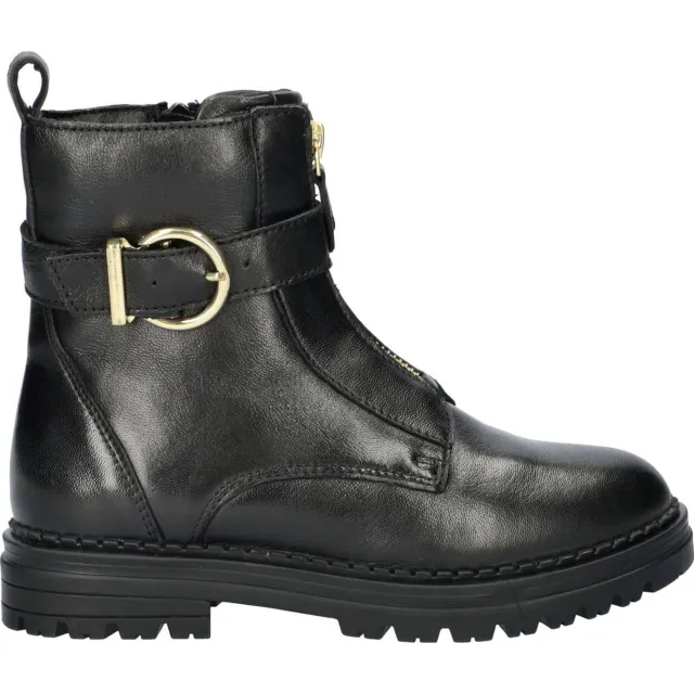 Nelson Kids leren enkelboots zwart