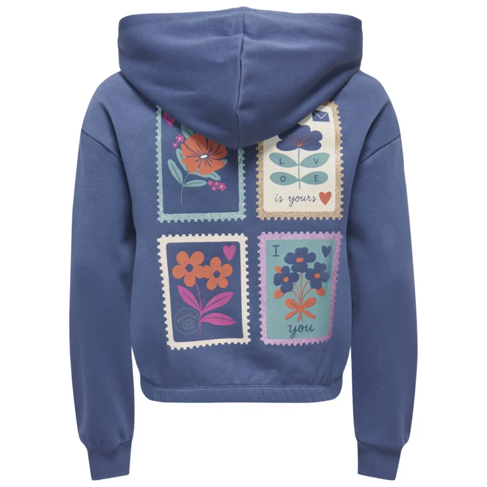 KIDS ONLY GIRL hoodie met backprint - blauw, foto 2