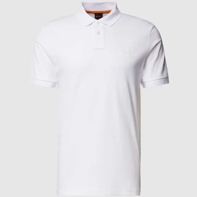 Boss Slim fit poloshirt met korte knoopsluiting wit, foto 2