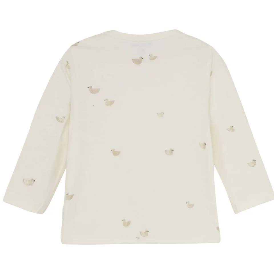 Noppies baby longsleeve ecru met all-over print, foto 4