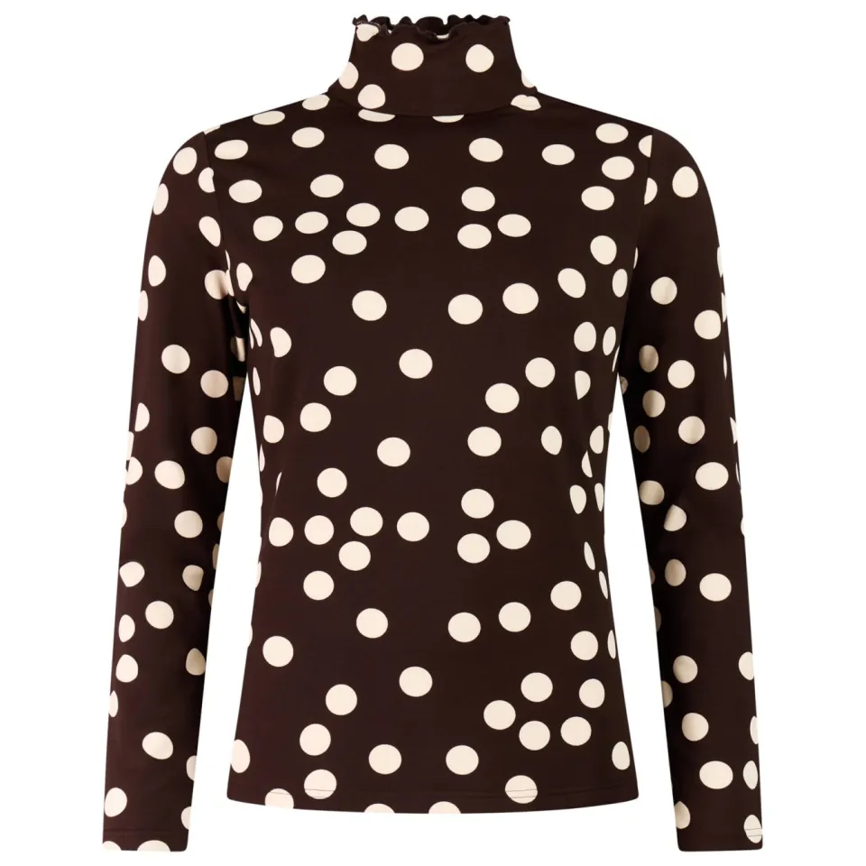Protest PRTRuthie sweater met stippen - bruin/ecru, foto 3