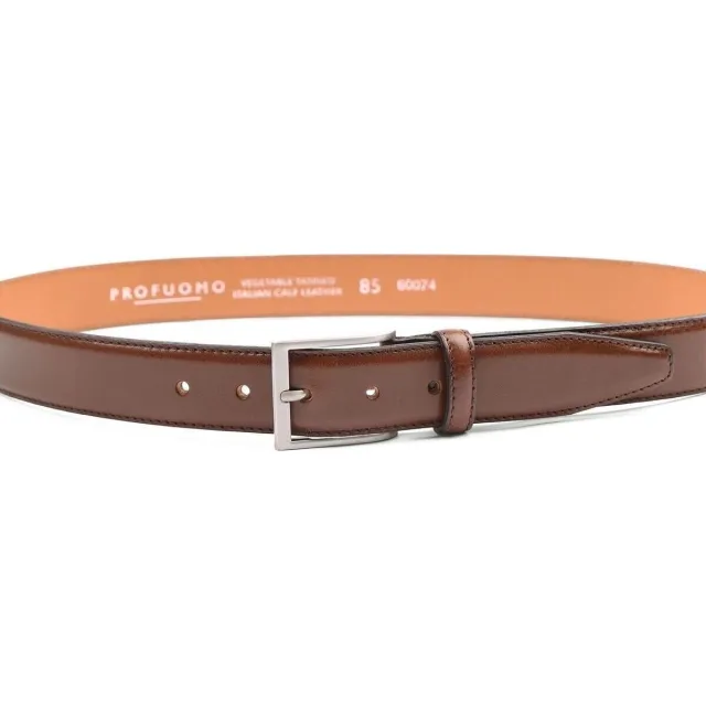 Profuomo kalfsleren riem bruin