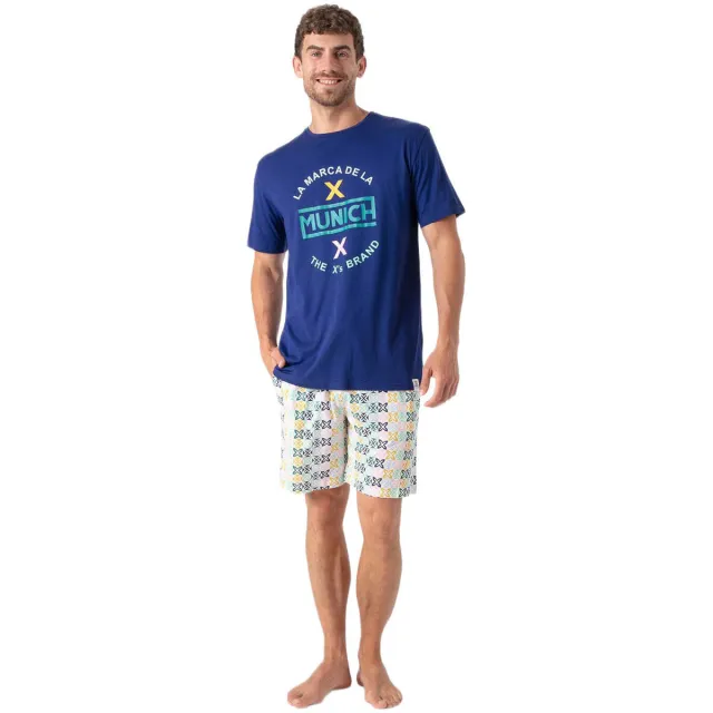 Munich MU9 pyjamaset geel Blauw