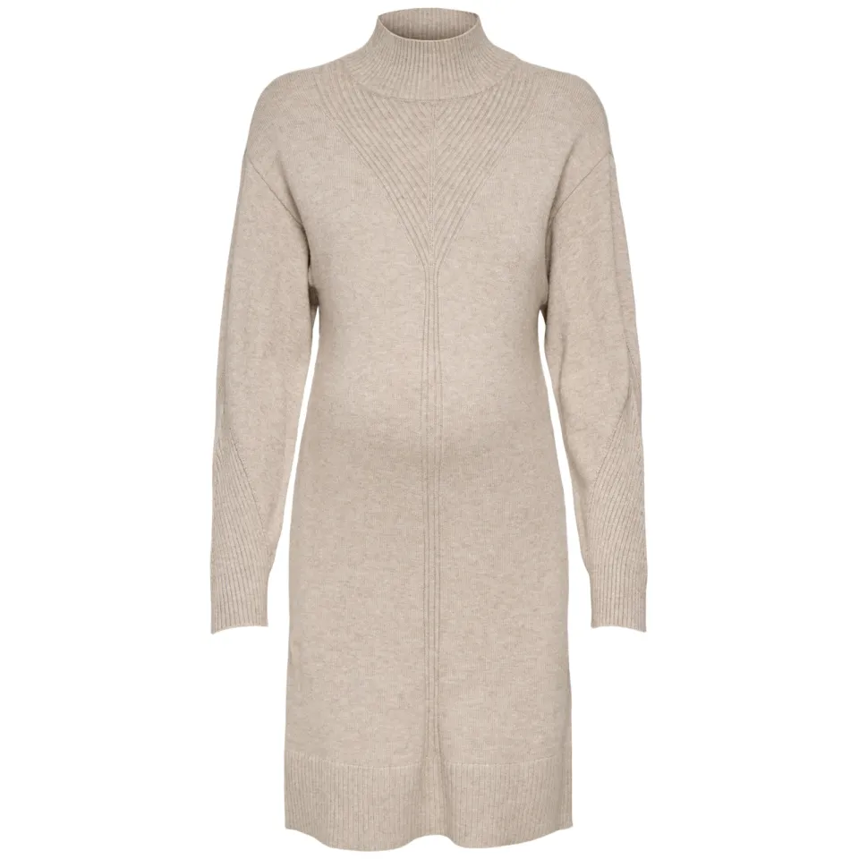 Only Maternity gebreide zwangerschapscoljurk beige, foto 2