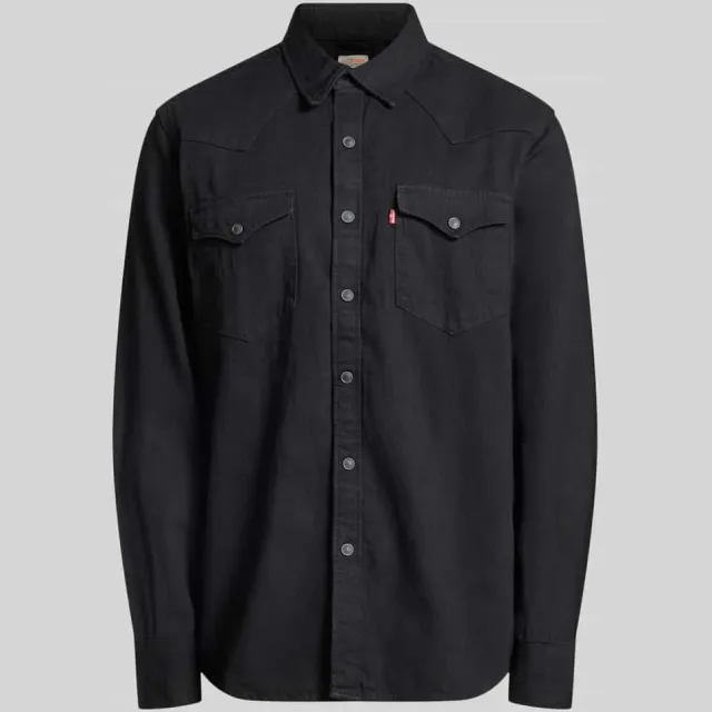 Levi's regular fit jeanshemd van puur katoen model 'BARSTOW WESTERN STANDARD' zwart, foto 2