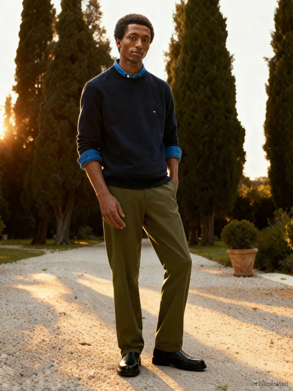 Tommy Hilfiger sweater donkerblauw desert sky, foto 2