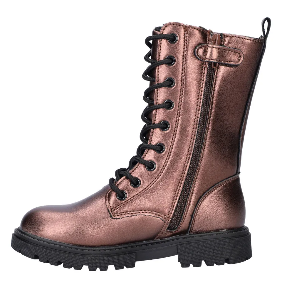 Nelson Kids enkelboots met profielzool - bruin metallic, foto 5