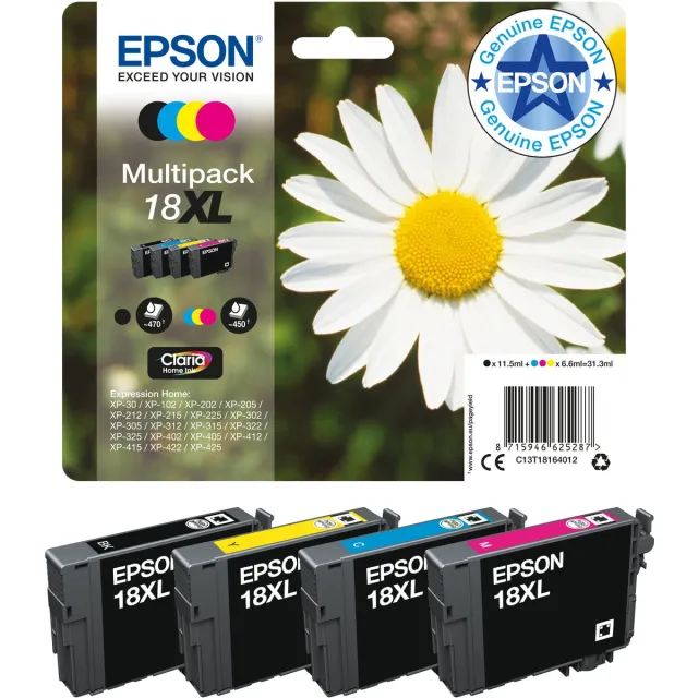 Epson Inktcartridge epson 18 t1803 rood Magenta
