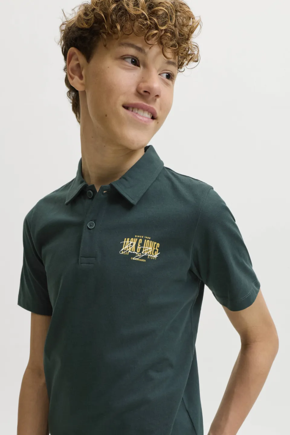 Jack & Jones JJAERO polo donkergroen, foto 3