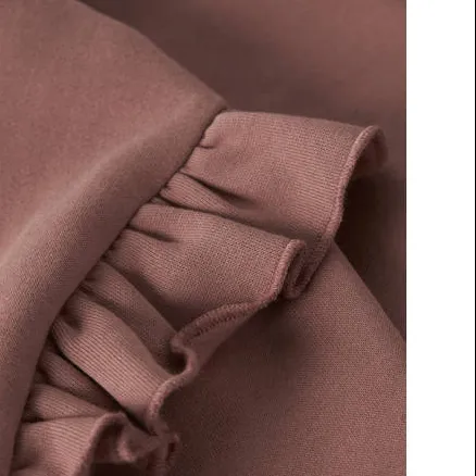 Lil' Atelier MINI rechtvallende sweater met ruches - oudroze, foto 5