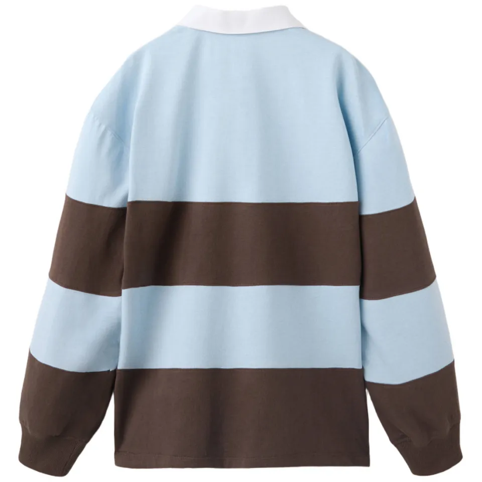 Mango longsleeve lichtblauw/bruin, foto 3