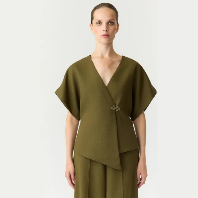 Yas asymmetrische top - groen, foto 4