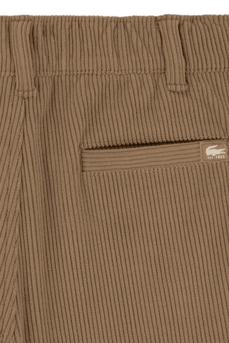 Lacoste corduroy casual broek lichtbruin, foto 3