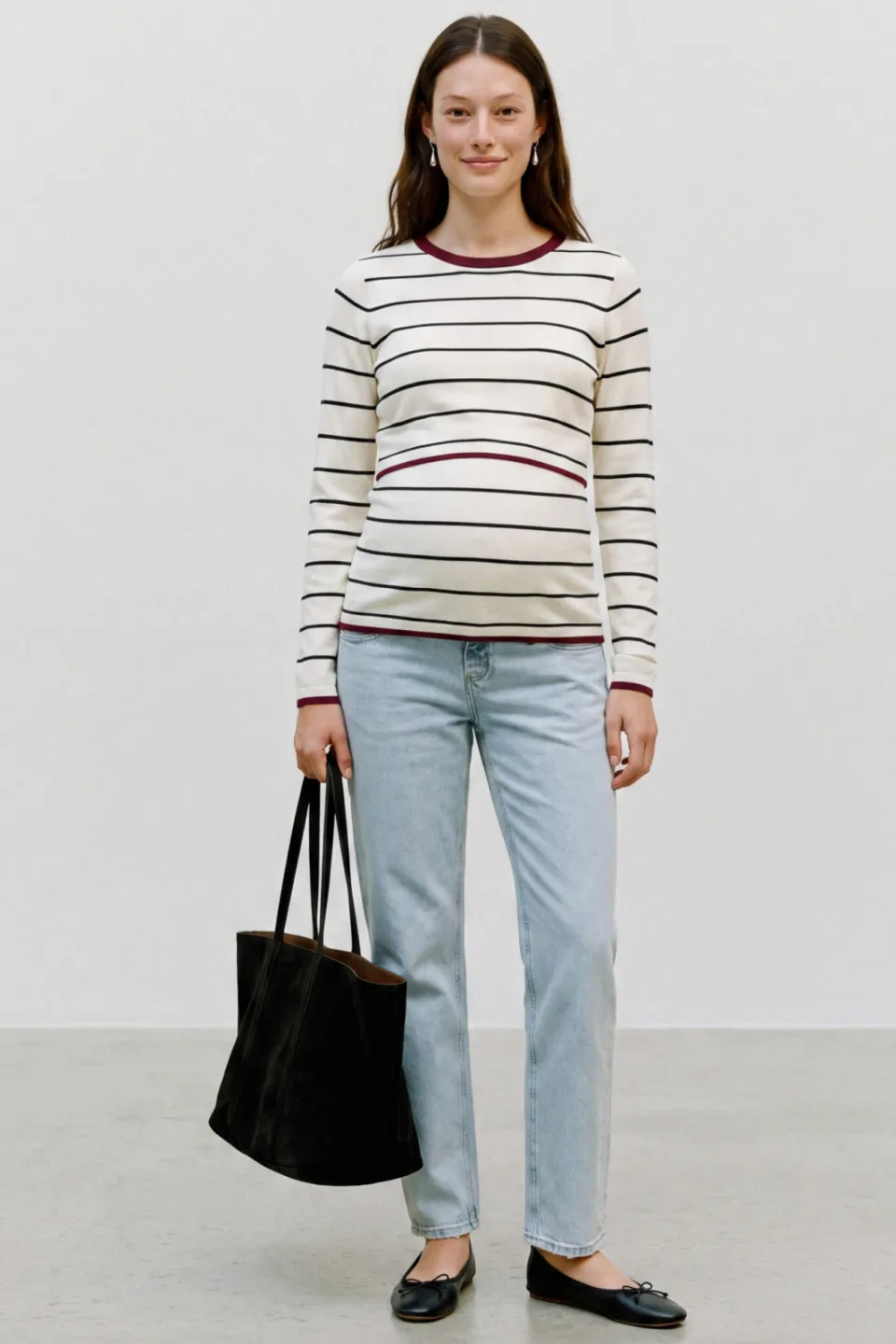 Vero Moda MATERNITY zwangerschaps mom jeans - light blue denim