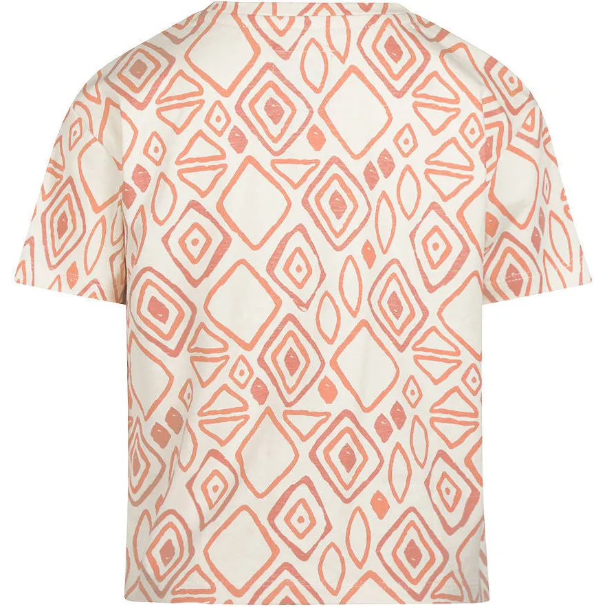 Koko Noko T-shirt ecru all-over print zalm, foto 4