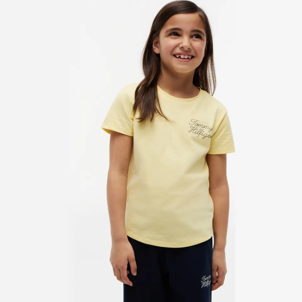 Tommy Hilfiger t-shirt geel met tekst, foto 3