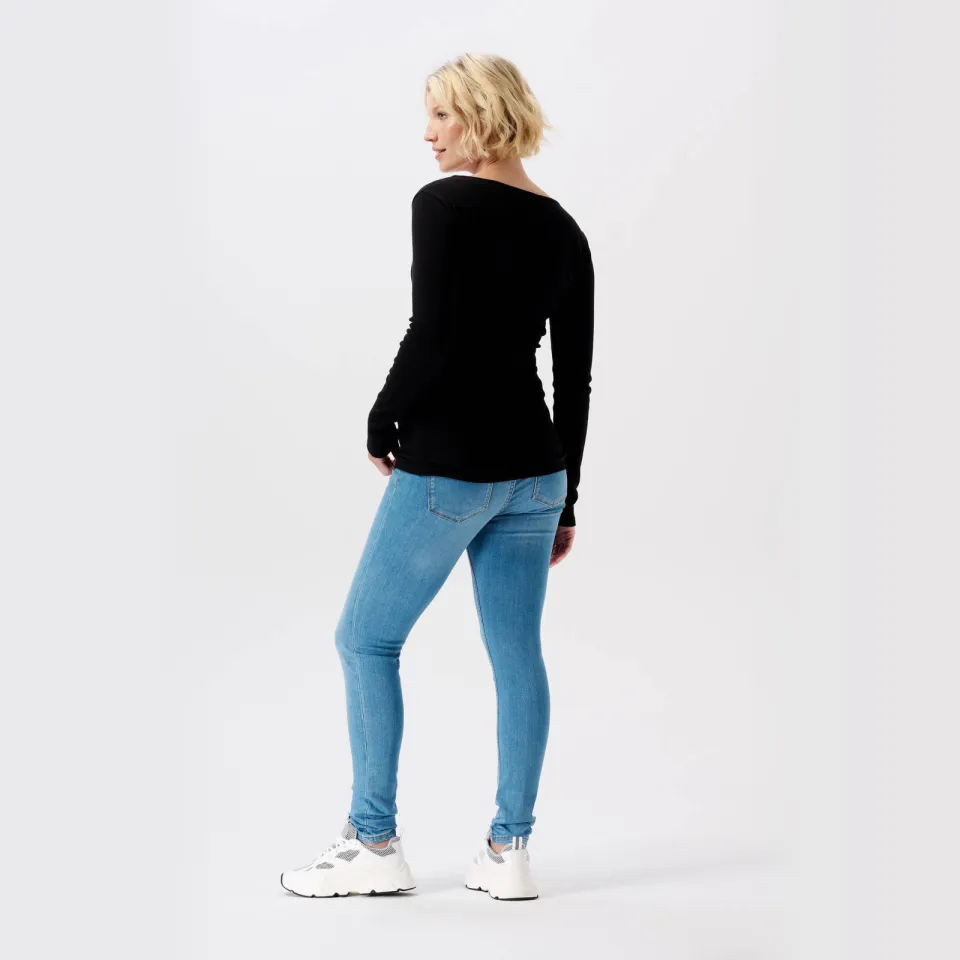 Noppies Sara zwangerschaps- en voedingslongsleeve zwart, foto 4