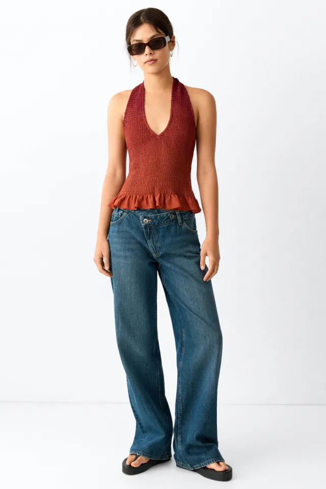 Mango TEEN straight leg jeans - donkerblauw Dark blue denim