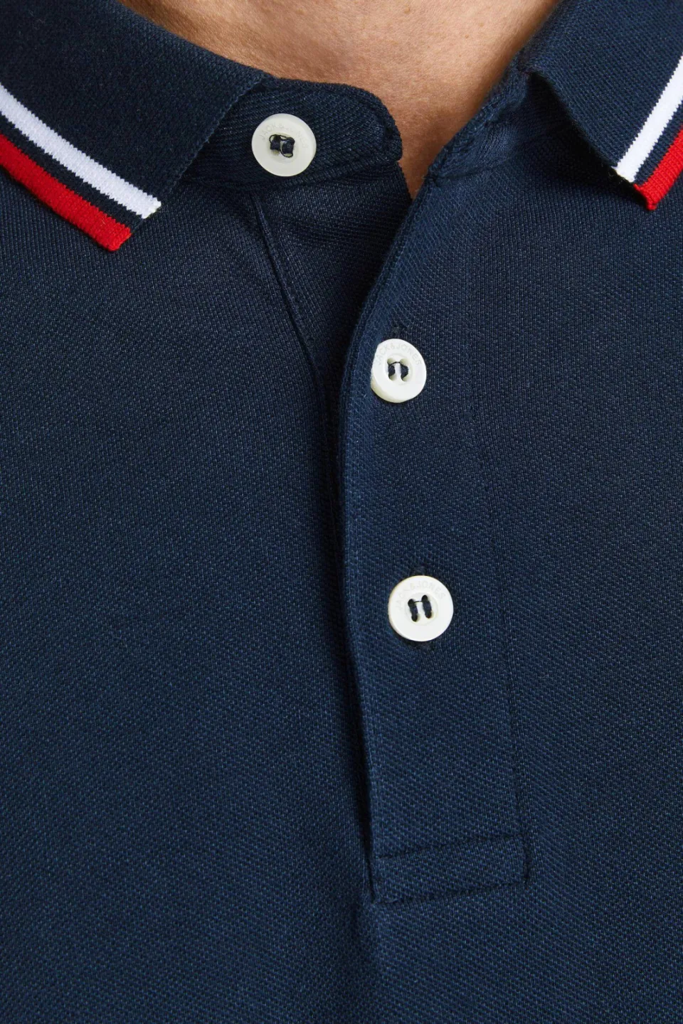 Jack & Jones ESSENTIALS slim fit polo JJEPAULOS van katoen donkerblauw navy blazer-slim fit, foto 3