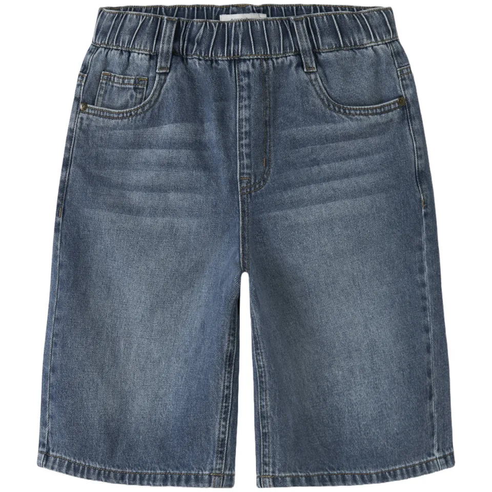 NAME IT baggy jeansshort medium blue denim, foto 2