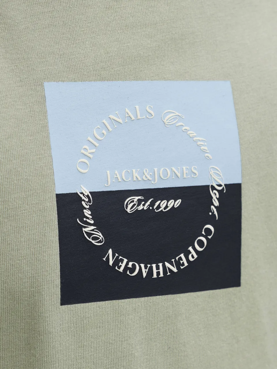 Jack & Jones Junior t-shirt lichtgroen met vierkante print, foto 6