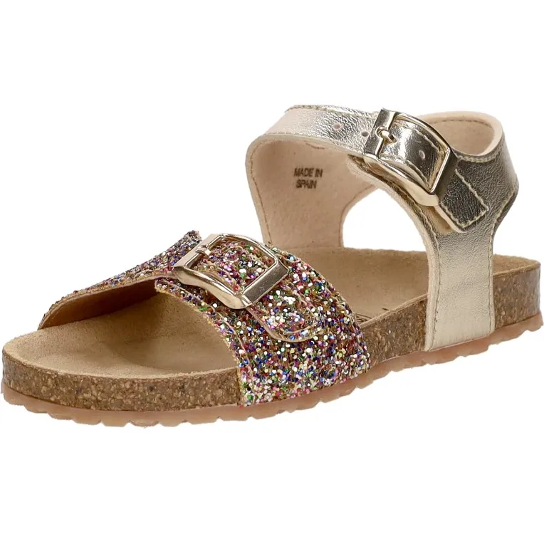 Keq platte sandalen goud, foto 3
