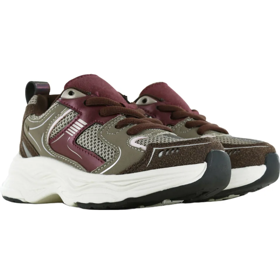 Go Banana's chunky sneakers - kaki/donkerrood, foto 5