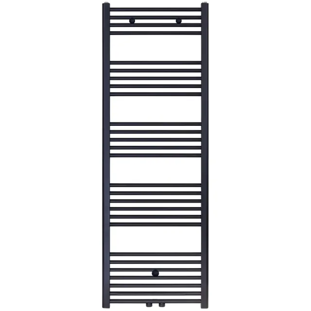 Boss & Wessing Designradiator Nile Gobi 160x60 cm Geborsteld Mat Zwart midden-onderaansluiting Boss & Wessing