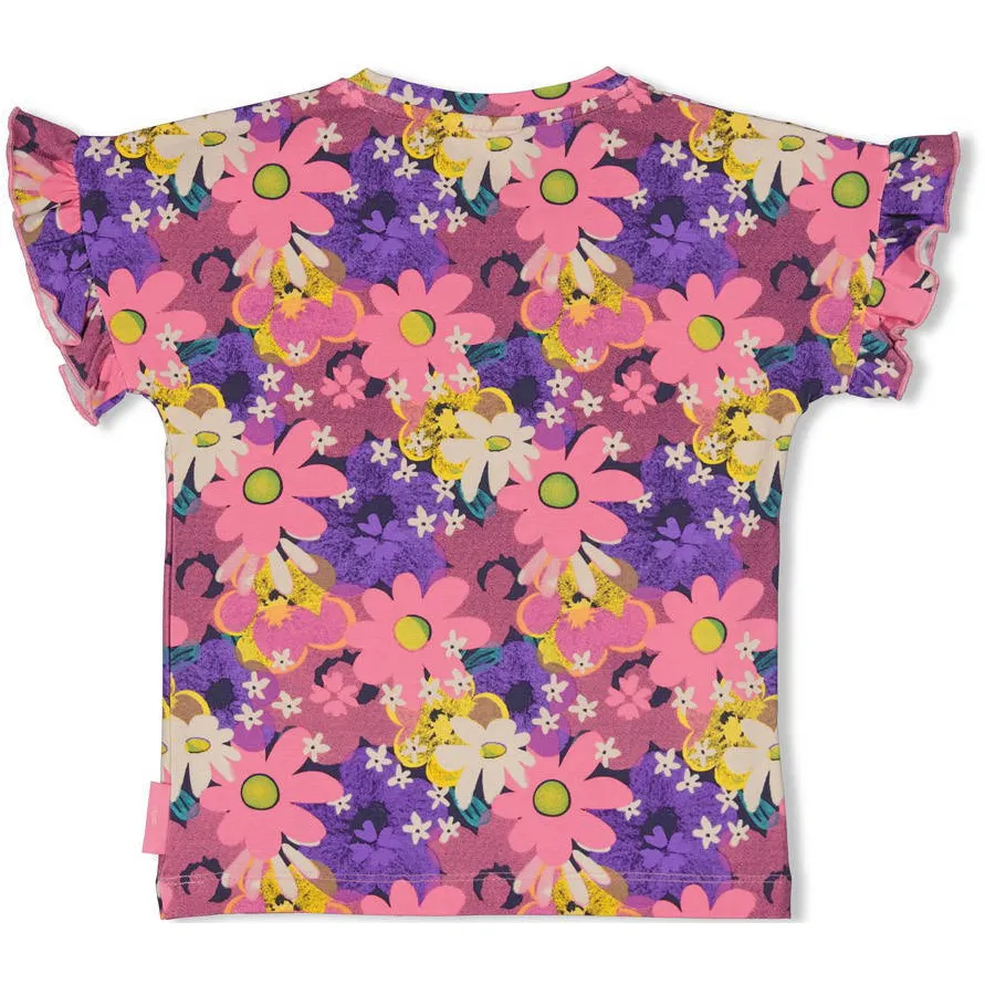 Jubel Rolling into Spring T-shirt roze/paars/geel, foto 3