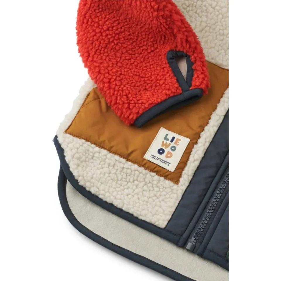 Liewood Noam teddy tussenjas meerkleurig groen/blauw/rood, foto 8