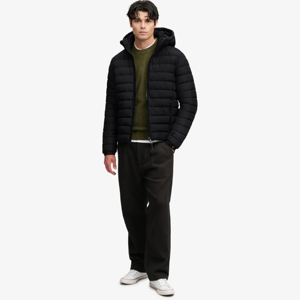 Superdry Hooded Fuji Midweight Padded jas zwart, foto 4