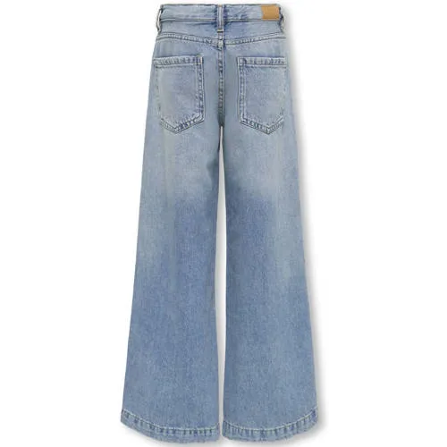 KIDS ONLY GIRL high waist wide leg jeans medium blue denim, foto 3