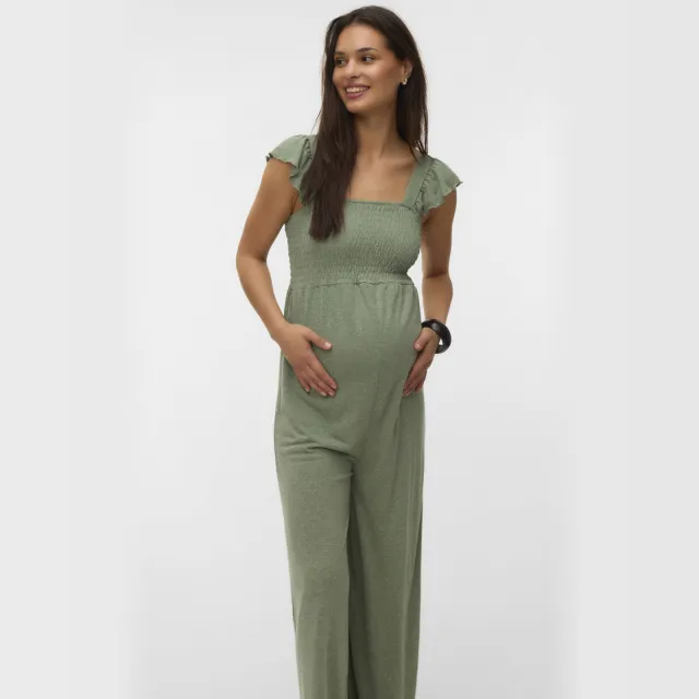 Mamalicious zwangerschaps jumpsuit groen