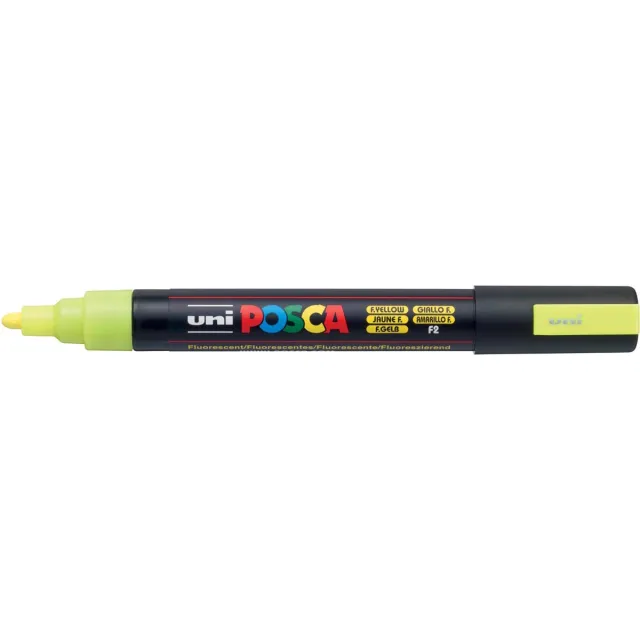 Posca marker met conische punt schrijfdikte medium fluoriserend geel