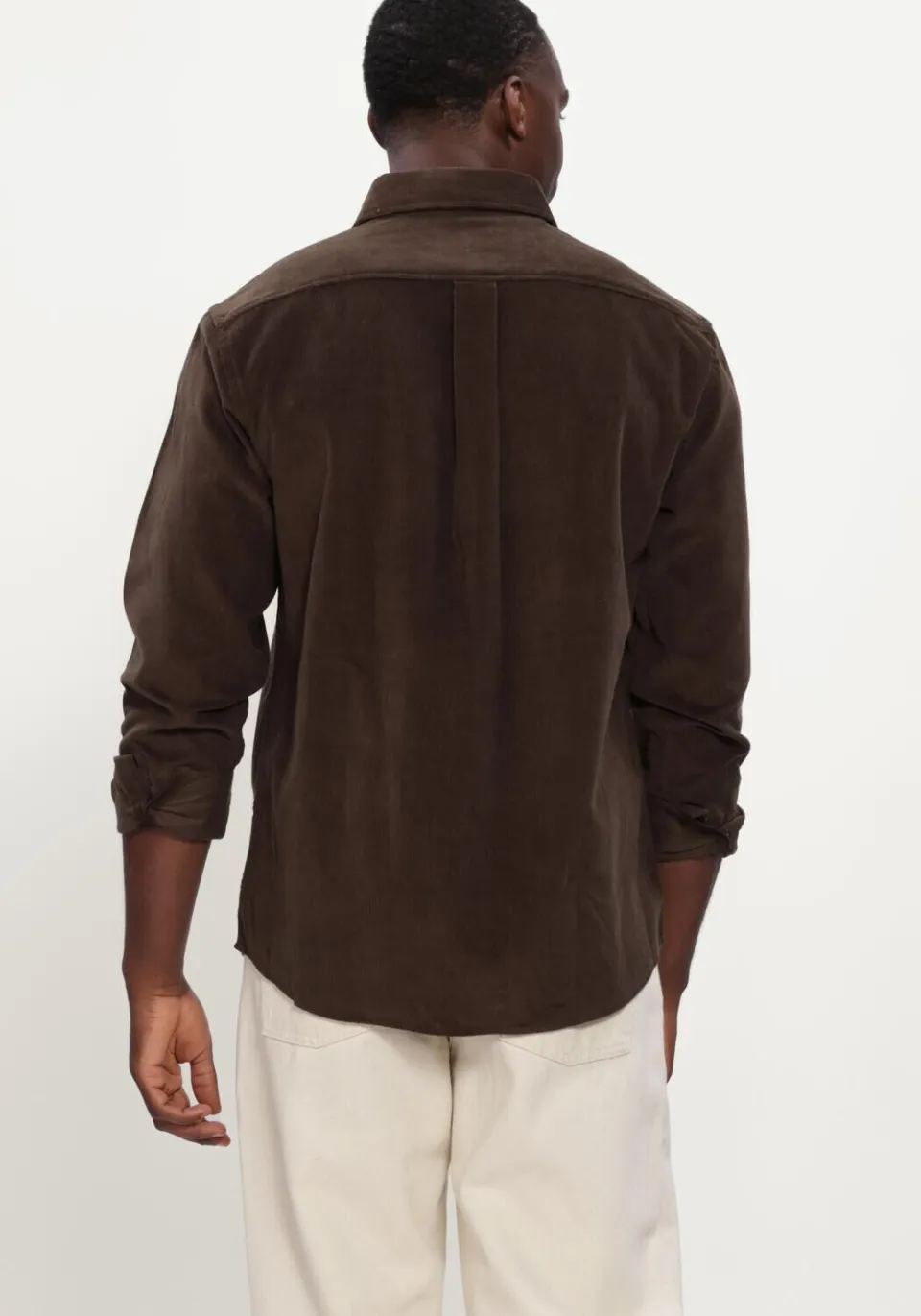 SELECTED MEN Heren Overhemden Slmregcole Danni Cord Bd Ls Shirt - Bruin, foto 3