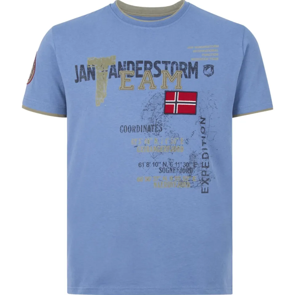 Jan Vanderstorm Sölve T-shirt lichtblauw, foto 2