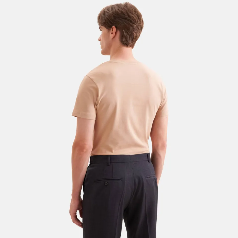 Seidensticker slim fit T-shirt beige, foto 3