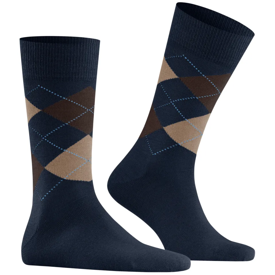 Burlington Edinburgh sokken donkerblauw blauw, foto 2