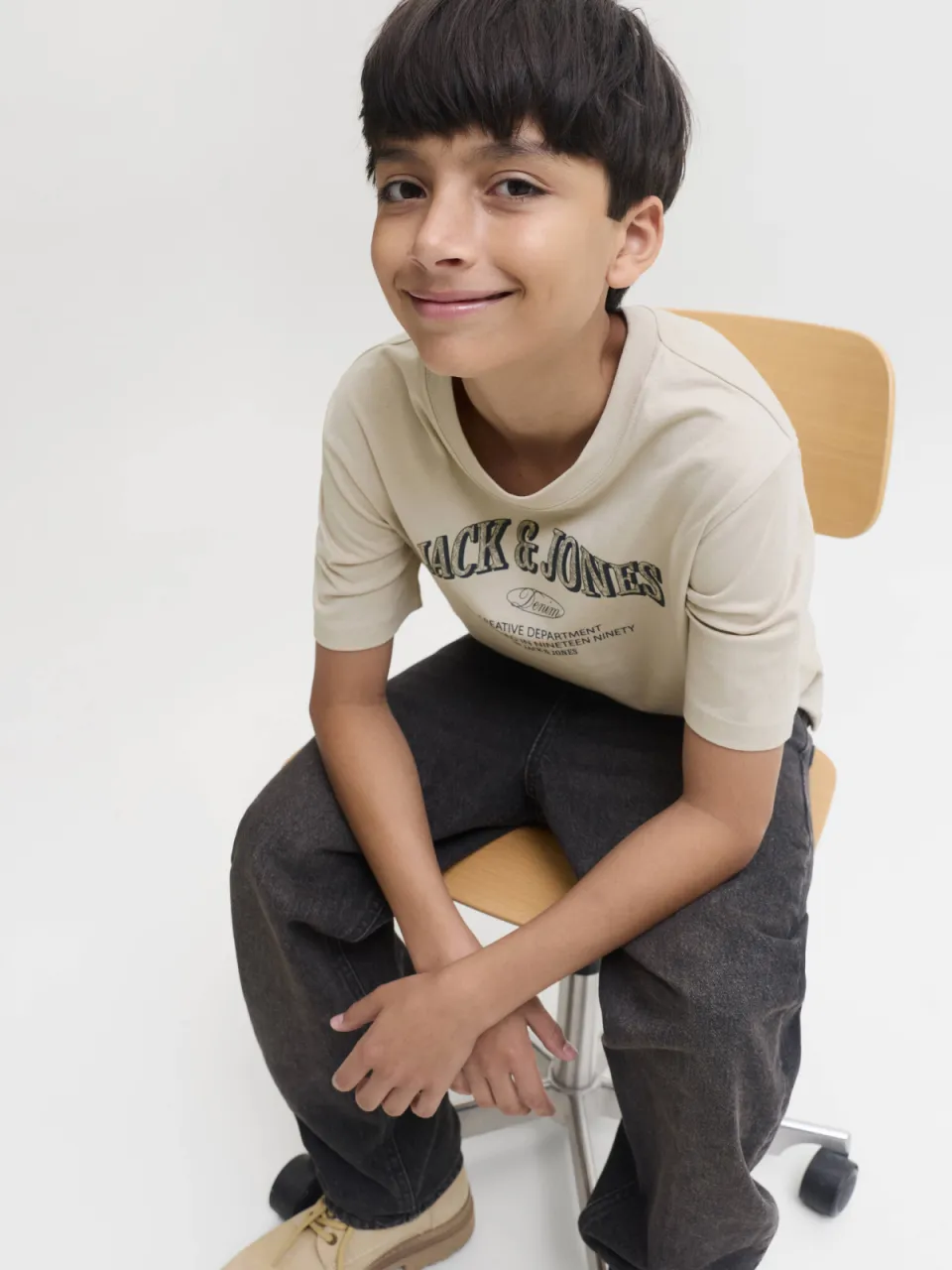 Jack & Jones T-shirt met logo beige, foto 4